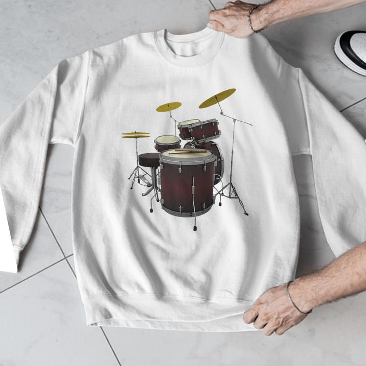 Drummer Drum Kit Raglan Baseball Tee Men Graphic Sweatshirt