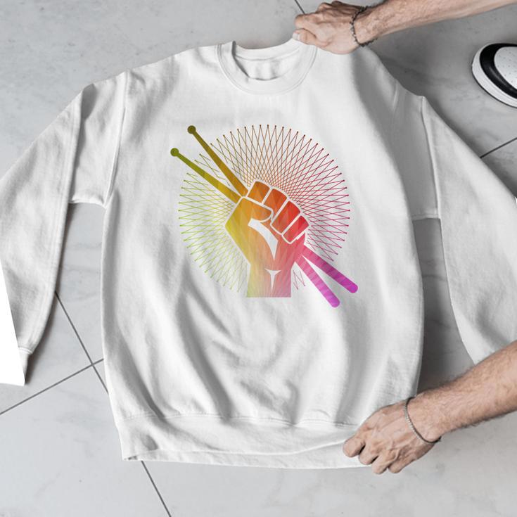 Drummer Drumsticks Fist Drum Kit Sweatshirt Men Graphic Sweatshirt Drummer Drumsticks Fist Drum Kit Sweatshirt Men Graphic Sweatshirt