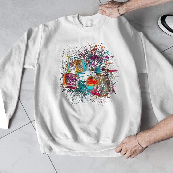 Drums Pop Art Drummer Drum Kit Men Graphic Sweatshirt Drums Pop Art Drummer Drum Kit Men Graphic Sweatshirt
