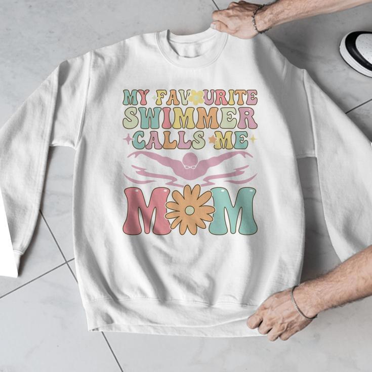 Favourite Swimmer Calls Me Mom Swimming Mom Female Swimmer Men Graphic Sweatshirt Favourite Swimmer Calls Me Mom Swimming Mom Female Swimmer Men Graphic Sweatshirt