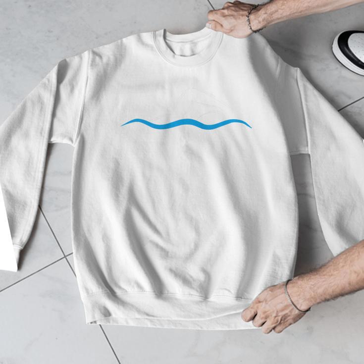 Freestyle Swimming Raglan Baseball Tee Men Graphic Sweatshirt