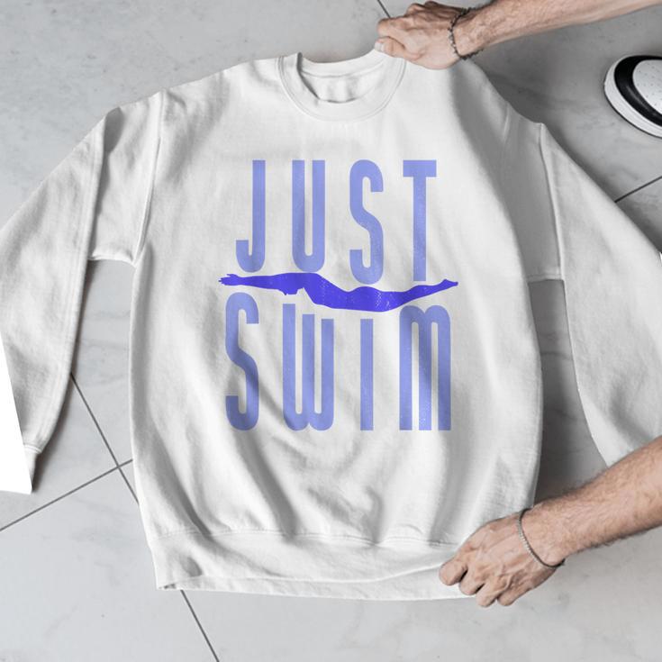 Just Swim Swimmer Swimming Men Graphic Sweatshirt