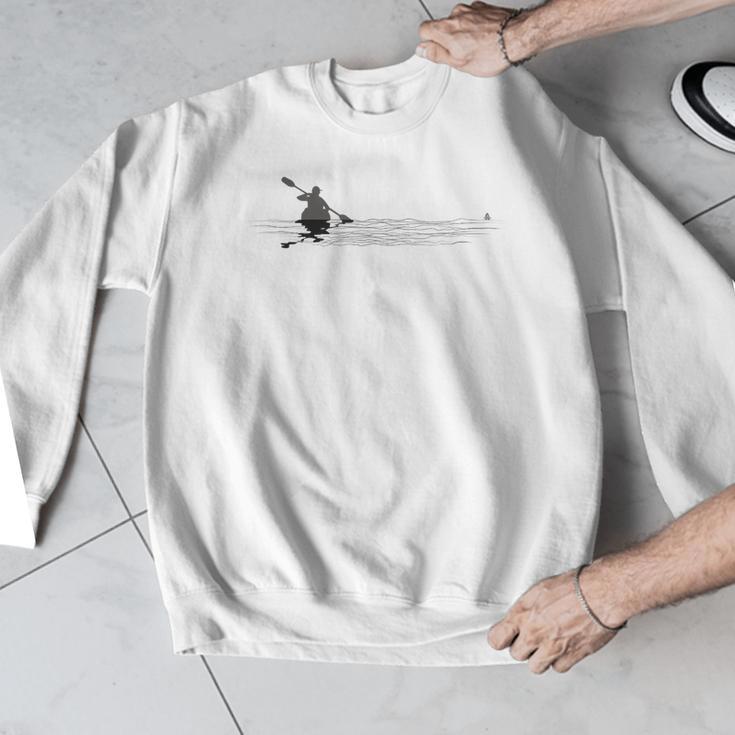 Kayaking Graphic Kayak Figure Kayaker Canoe Paddling Men Graphic Sweatshirt