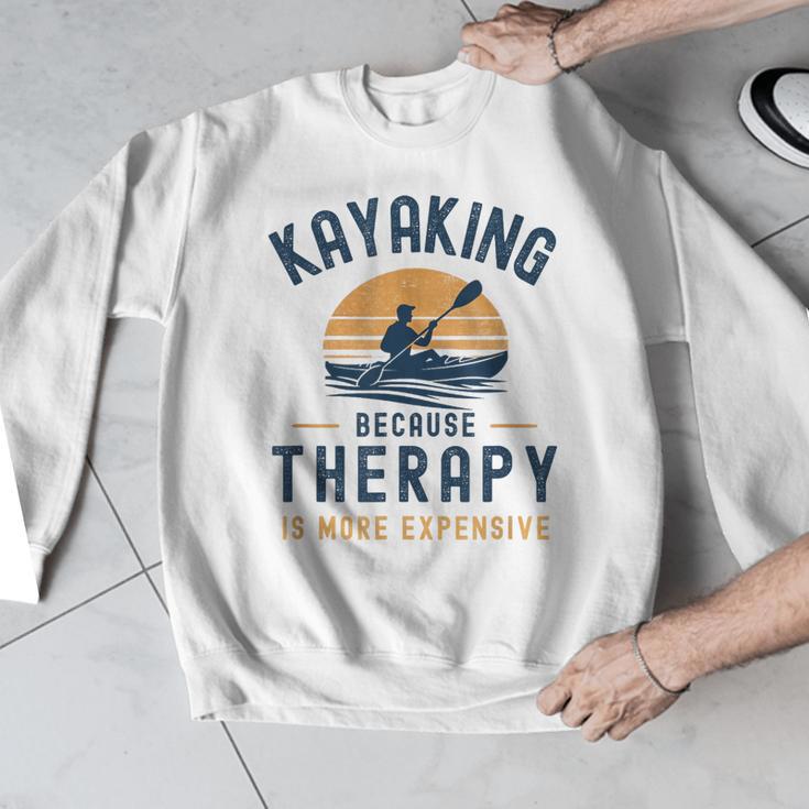 Kayaking Therapy Kayaker Canoe Paddle Lake River Men Graphic Sweatshirt