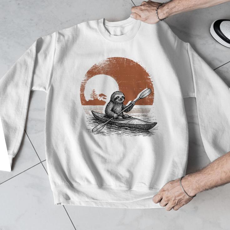 Kayaking Sloth Kayak Kayaker Canoe Paddling Men Graphic Sweatshirt