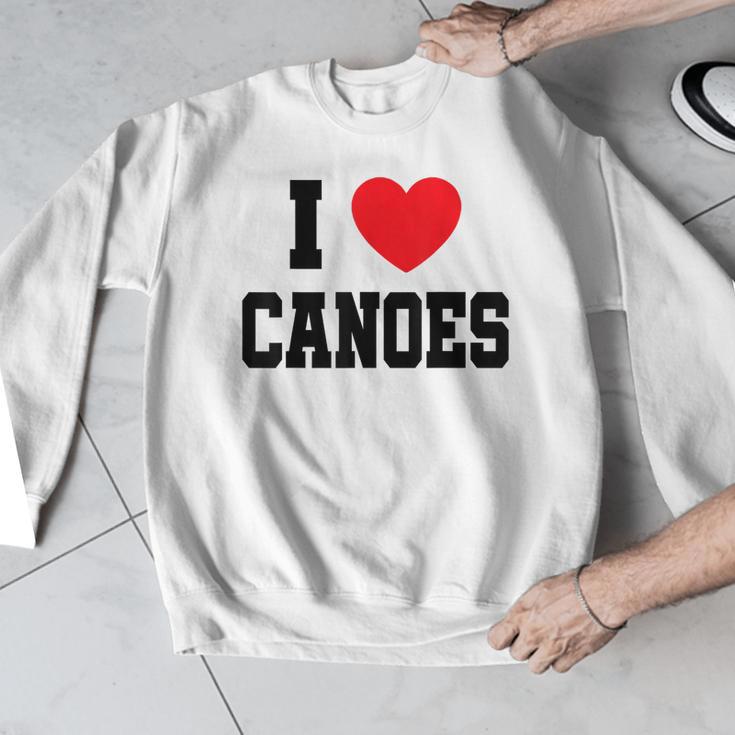 I Love Canoes Men Graphic Sweatshirt I Love Canoes Men Graphic Sweatshirt