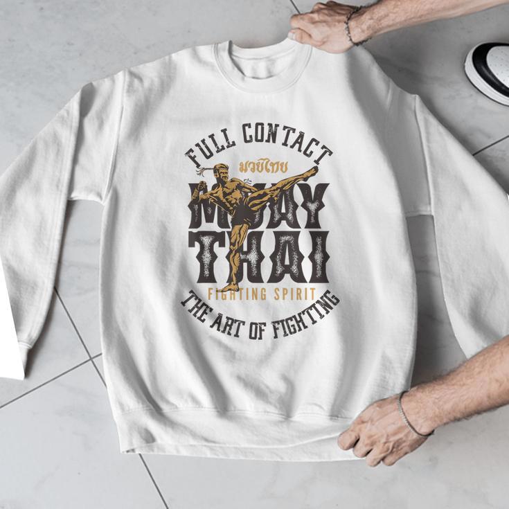 Muay Thai Fighter MMA Full Contact Retro Kickboxing Men Graphic Sweatshirt Muay Thai Fighter MMA Full Contact Retro Kickboxing Men Graphic Sweatshirt