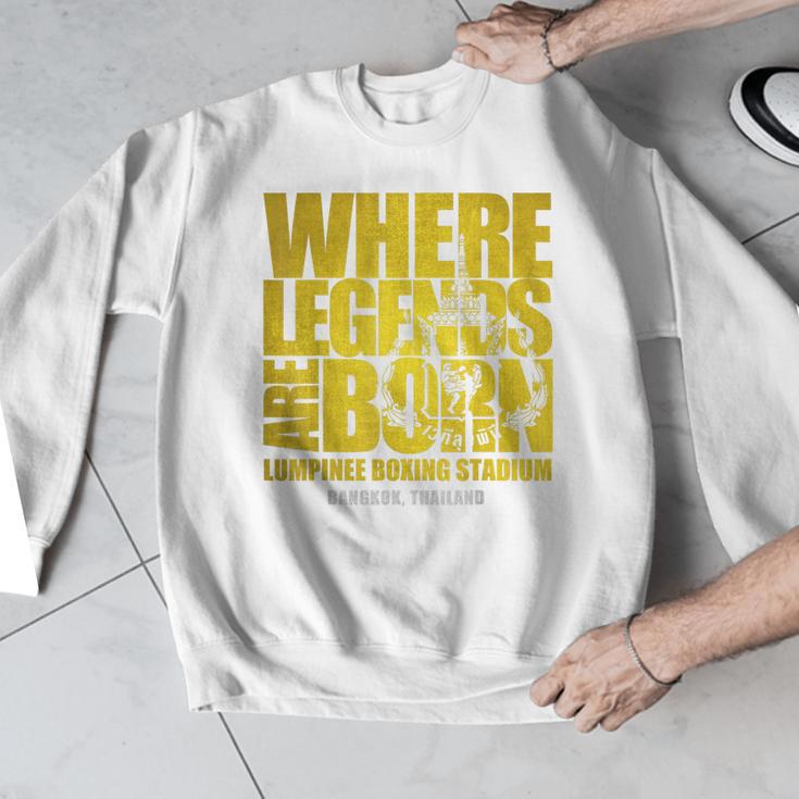 Muay Thai Lumpinee Boxing Stadium Where Legend Born Men Graphic Sweatshirt Muay Thai Lumpinee Boxing Stadium Where Legend Born Men Graphic Sweatshirt