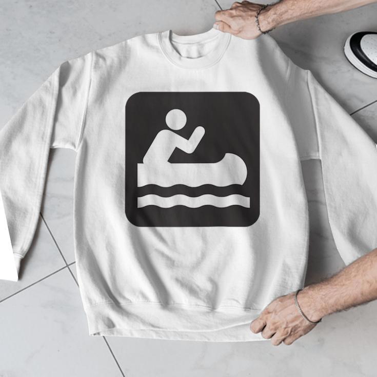 Outdoors Water Sports Canoe Canoeist Raglan Baseball Tee Men Graphic Sweatshirt