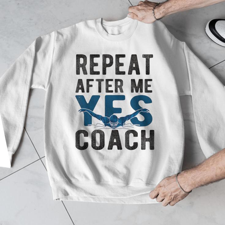 Repeat Yes Swim Coach Swimming Coach Men Graphic Sweatshirt Repeat Yes Swim Coach Swimming Coach Men Graphic Sweatshirt