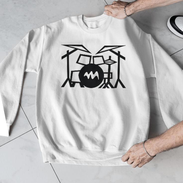 Retro Drum Kit Raglan Baseball Tee Men Graphic Sweatshirt