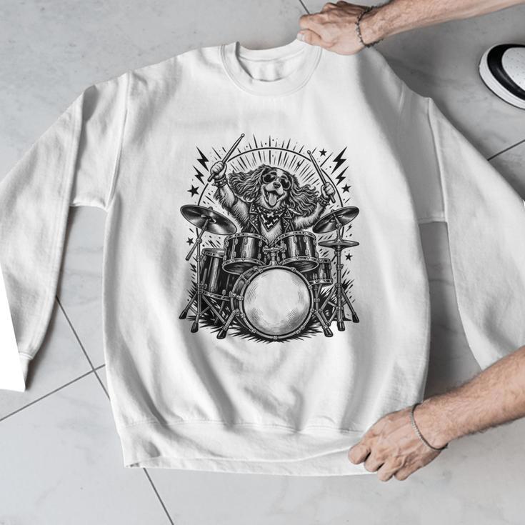 Spaniel Rock Drum Kit Men Graphic Sweatshirt