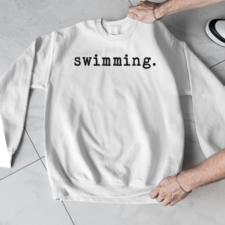 Swimming Enthusiast Minimalist Water Sports Men Graphic Sweatshirt Swimming Enthusiast Minimalist Water Sports Men Graphic Sweatshirt