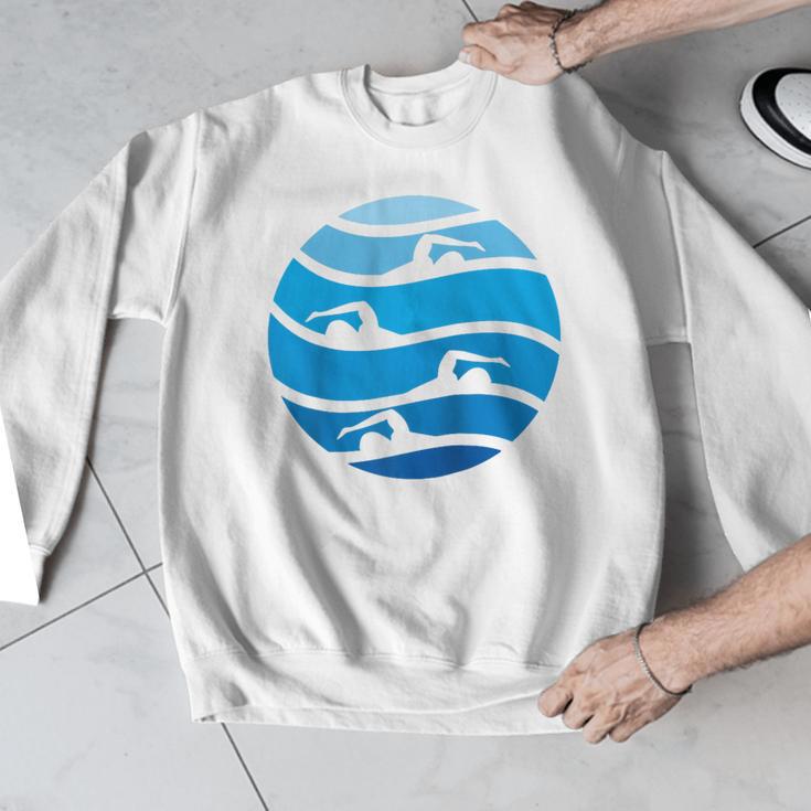 Swimming Freestyle Raglan Baseball Tee Men Graphic Sweatshirt Swimming Freestyle Raglan Baseball Tee Men Graphic Sweatshirt