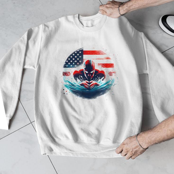 Swimming United States American Swimming Apparel Swimming Men Graphic Sweatshirt Swimming United States American Swimming Apparel Swimming Men Graphic Sweatshirt