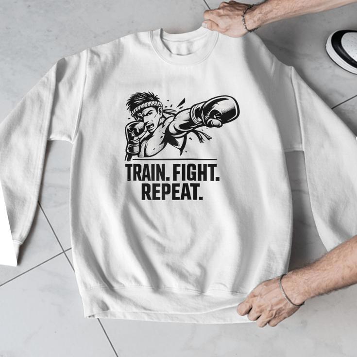 Train Fight Repeat Nak Muay Thai Boxing Fighter Raglan Baseball Tee Men Graphic Sweatshirt Train Fight Repeat Nak Muay Thai Boxing Fighter Raglan Baseball Tee Men Graphic Sweatshirt