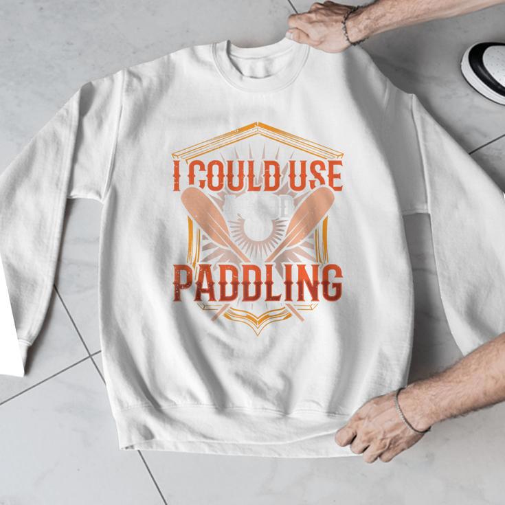I Could Use A Good Paddling Canoe Canoeing Paddle Men Women Raglan Baseball Tee Men Graphic Sweatshirt