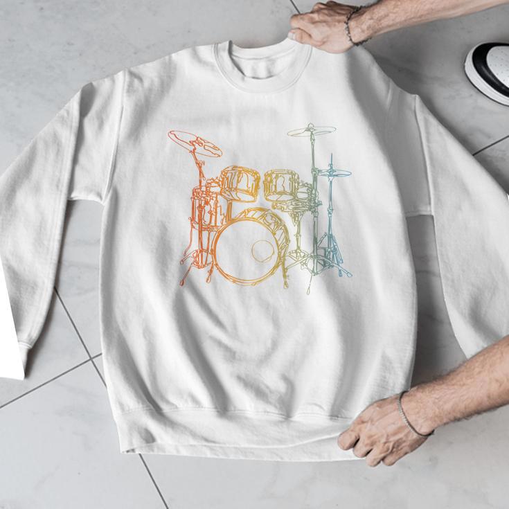 Vintage Drummer Drum Kit Men Graphic Sweatshirt Vintage Drummer Drum Kit Men Graphic Sweatshirt