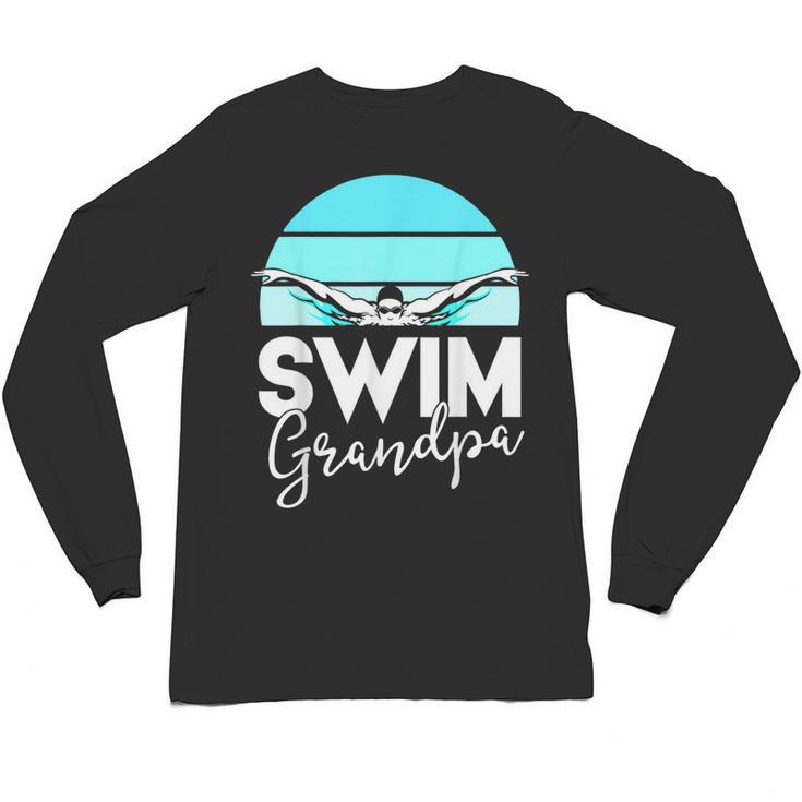 Grandpa Papa Swimming Meet Swimmer Swim Team Shirt Unisex Long Sleeve T-Shirt