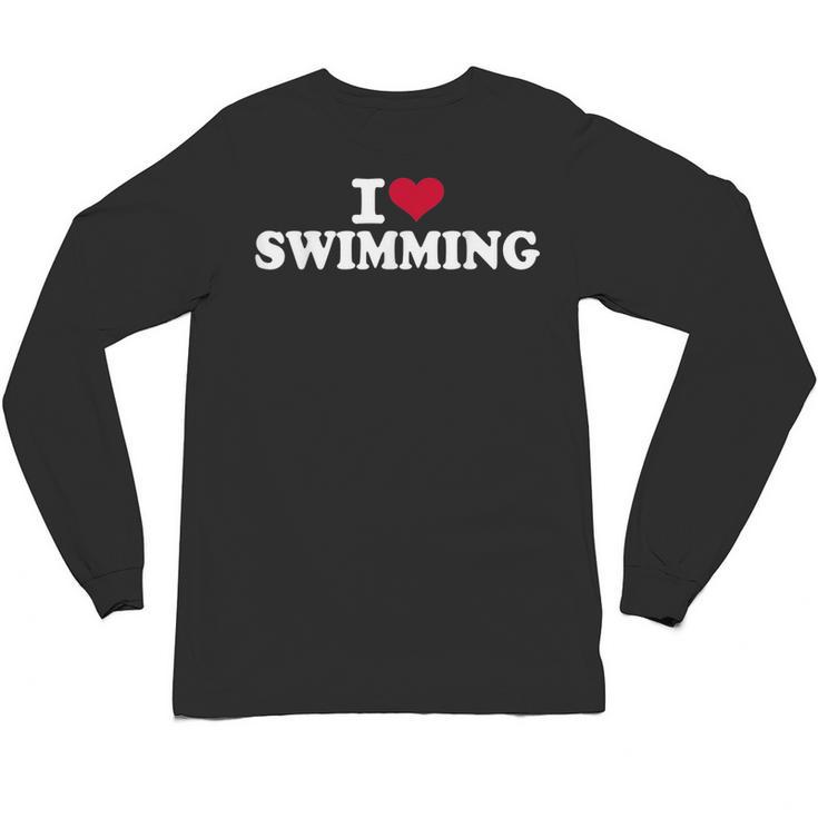 I Love Swimming Unisex Long Sleeve T-Shirt