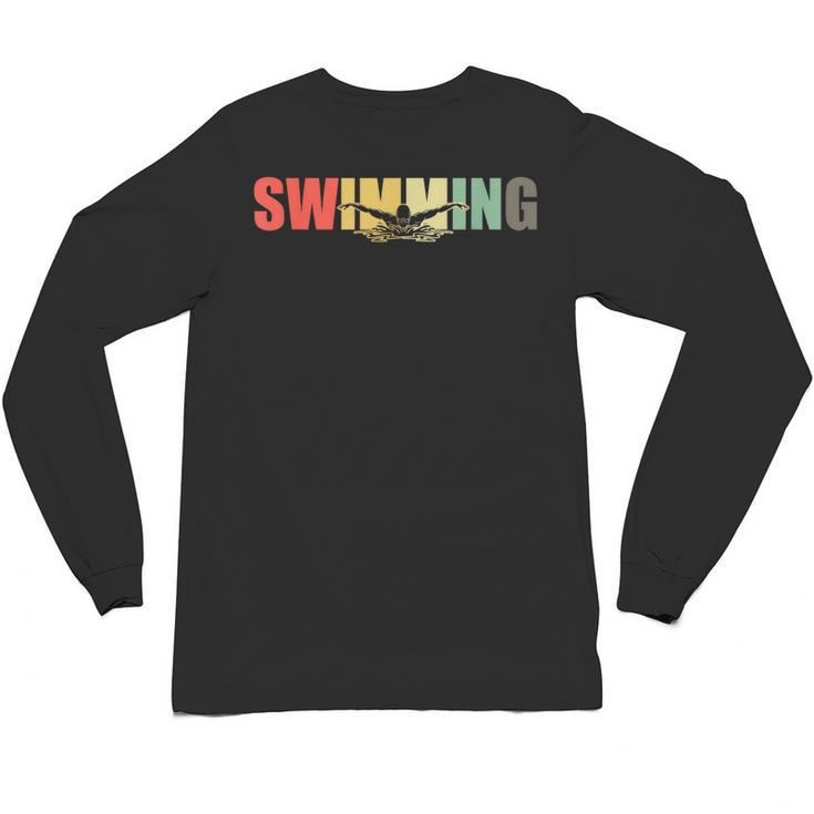 Retro Swimming Vintage Swimming Swimmer Unisex Long Sleeve T-Shirt