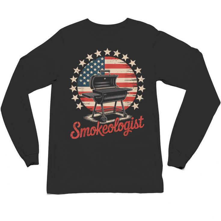Smokeologist Grilling BBQ Dad Unisex Long Sleeve T-Shirt