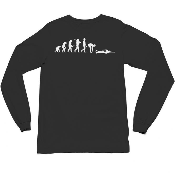 Swimming Evolution For Swimmers Unisex Long Sleeve T-Shirt