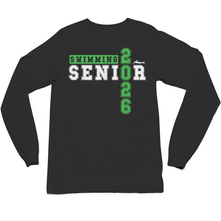 Swimming Senior Night Swim Senior 2026 Graduation 33 Unisex Long Sleeve T-Shirt