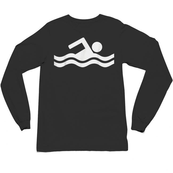 Swimming Symbol Unisex Long Sleeve T-Shirt
