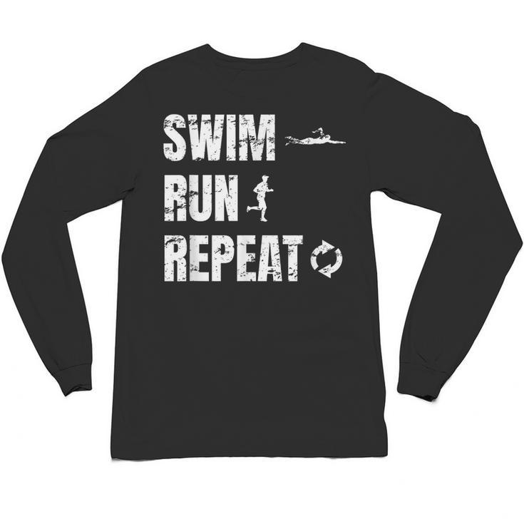 Swimrun Endurance Sports Swimming Running Swim Run Unisex Long Sleeve T-Shirt