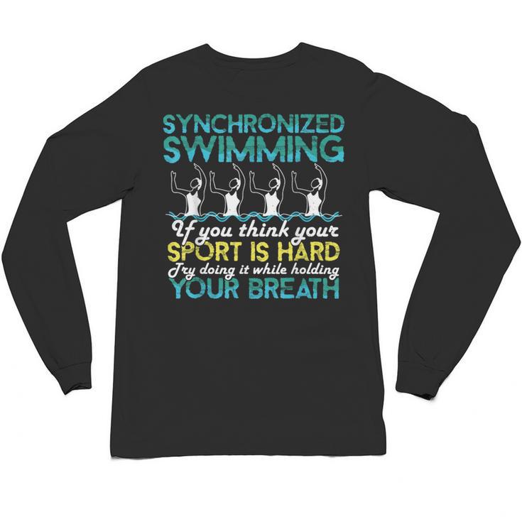 Synchronized Swimming Shirt Synchro Swimmer Artistic Unisex Long Sleeve T-Shirt
