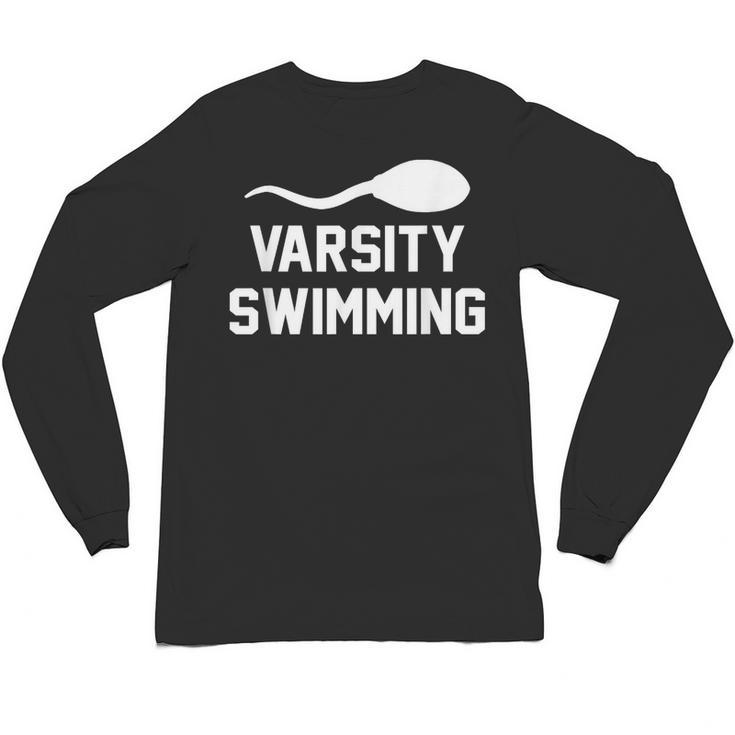 Varsity Swimming For Men Women Unisex Long Sleeve T-Shirt