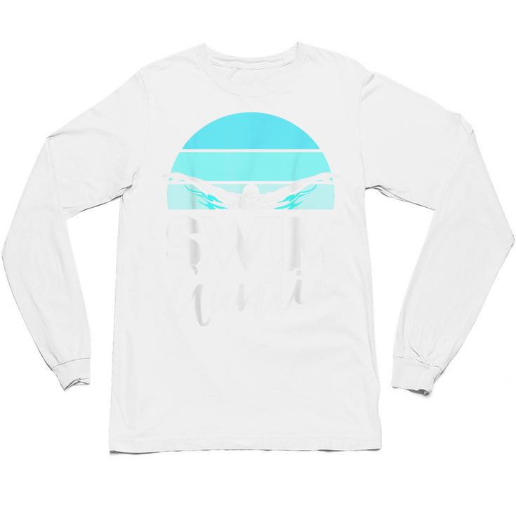 Swim Team Shirt Aunt Auntie Nephew Swimming Swimmer Unisex Long Sleeve T-Shirt