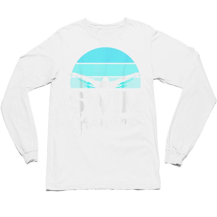 Swim Team Shirt Grandma Mama Swimming Meet Swimmer Unisex Long Sleeve T-Shirt