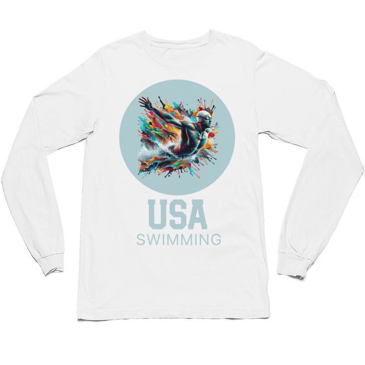 SWIMMING SPORT COMPETITIVE SWIM Unisex Long Sleeve T-Shirt