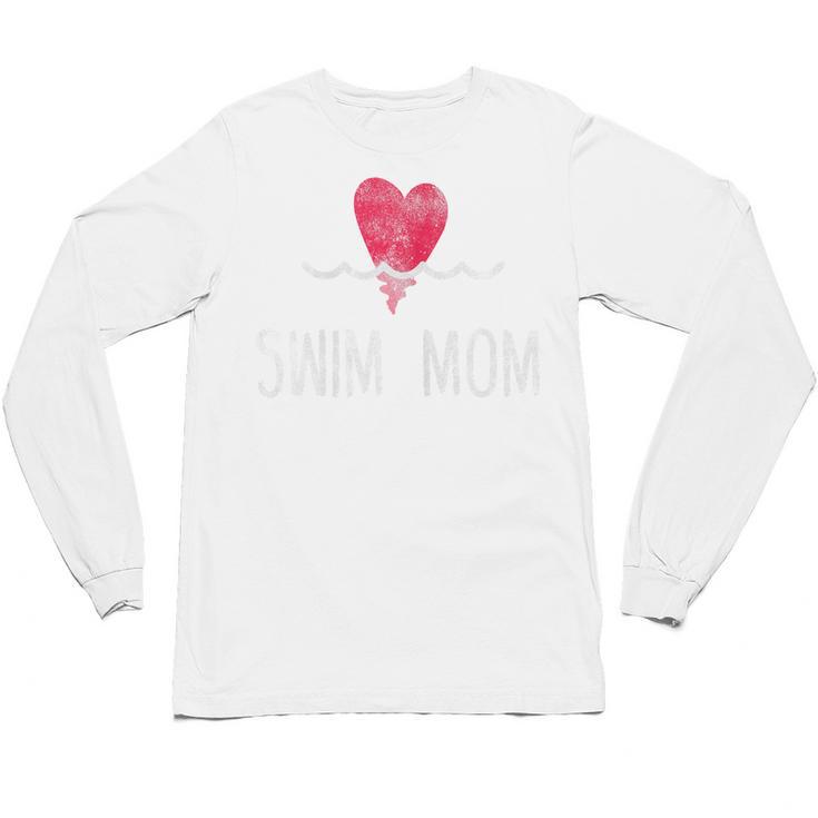 Vintage Swim Mom Shirt Swimming Family Swimmer Unisex Long Sleeve T-Shirt