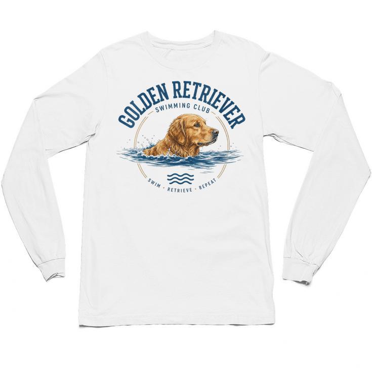 Women's Golden Retriever Swimming Unisex Long Sleeve T-Shirt