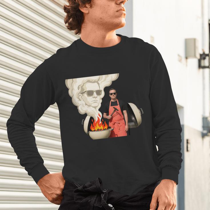 BBQ Dad Grilling Humor Men Backyard Unisex Long Sleeve T-Shirt