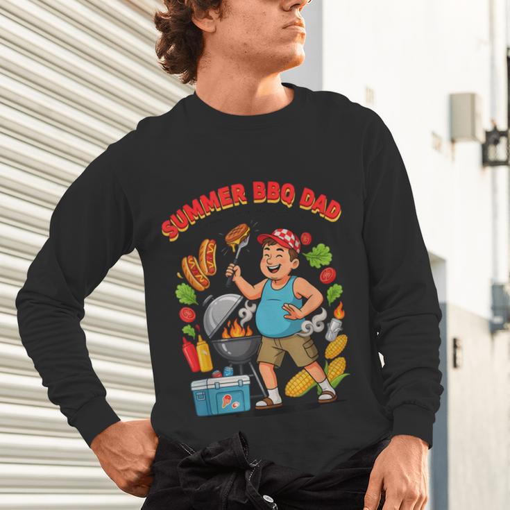 Fun Summer BBQ Dad For Grilling Enthusiasts Unisex Long Sleeve T-Shirt