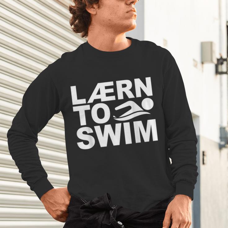 Learn To Swim Swimming Graphic Unisex Long Sleeve T-Shirt Learn To Swim Swimming Graphic Unisex Long Sleeve T-Shirt