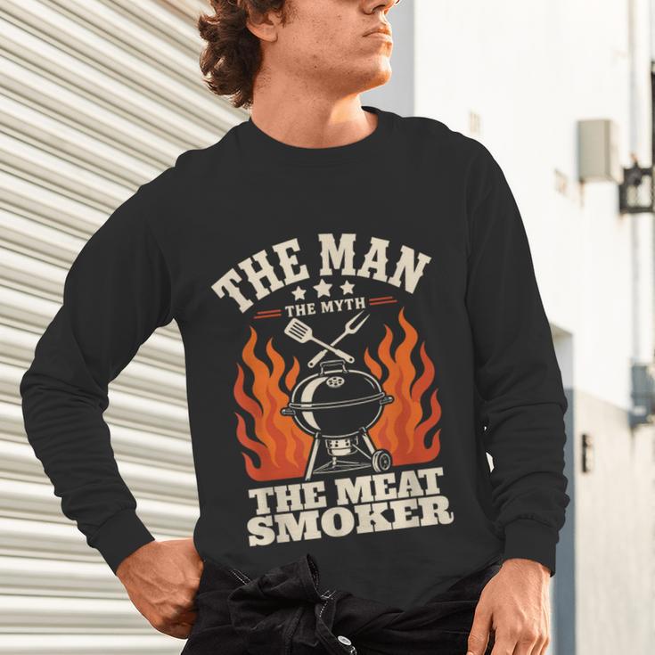 Man Myth Meat Smoker Legend BBQ Dad Unisex Long Sleeve T-Shirt Man Myth Meat Smoker Legend BBQ Dad Unisex Long Sleeve T-Shirt