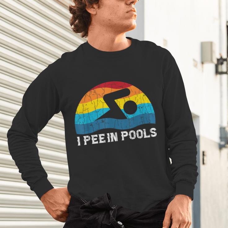 I Pee In Pools Swimmer Swimming Coach Player Graphic Unisex Long Sleeve T-Shirt I Pee In Pools Swimmer Swimming Coach Player Graphic Unisex Long Sleeve T-Shirt