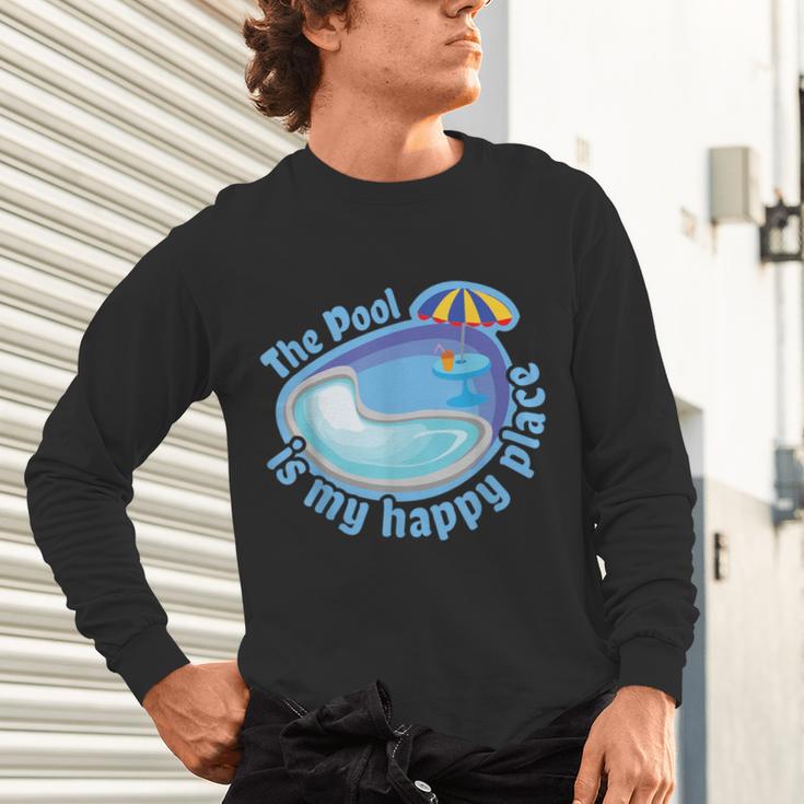 The Pool Is My Happy PlaceShirt Summer Swimming Tee Unisex Long Sleeve T-Shirt The Pool Is My Happy PlaceShirt Summer Swimming Tee Unisex Long Sleeve T-Shirt