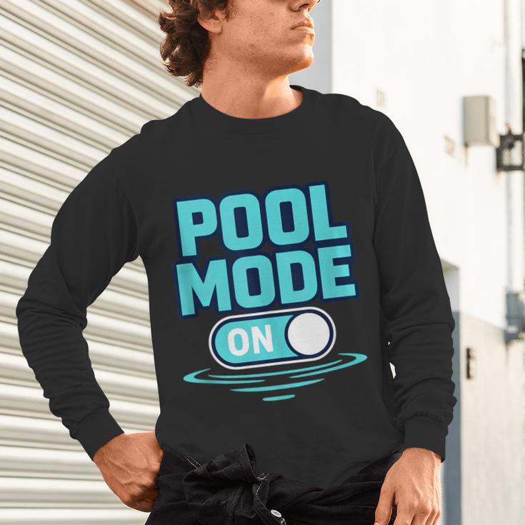 Pool Mode On Summer Swimming Vacation Unisex Long Sleeve T-Shirt