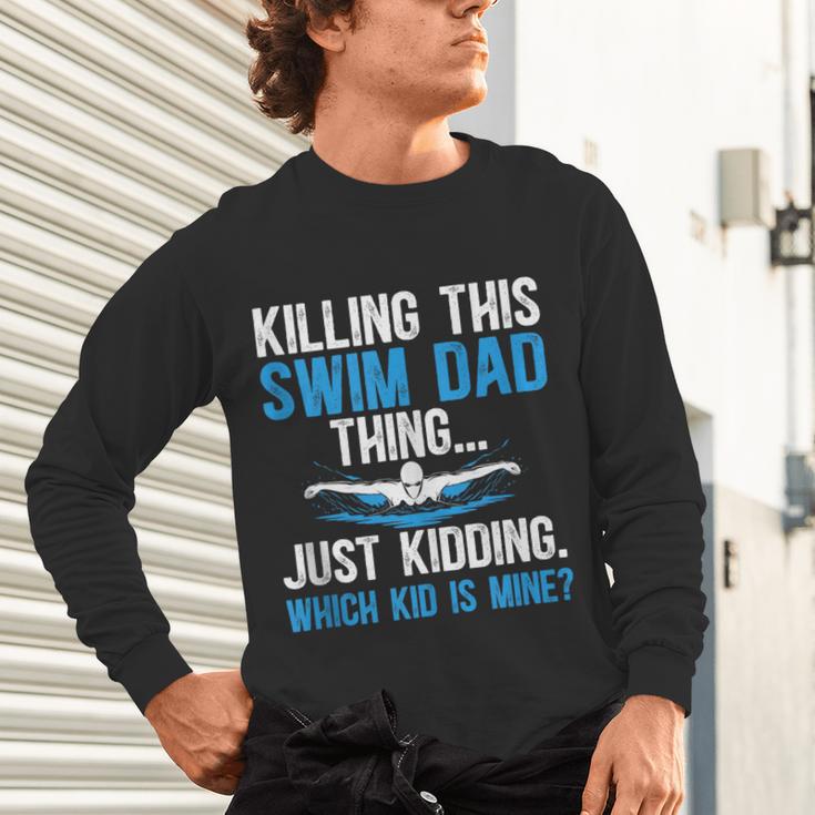 This Swim Dad Thing Swimming Dad Of A Swimmer Father Unisex Long Sleeve T-Shirt This Swim Dad Thing Swimming Dad Of A Swimmer Father Unisex Long Sleeve T-Shirt