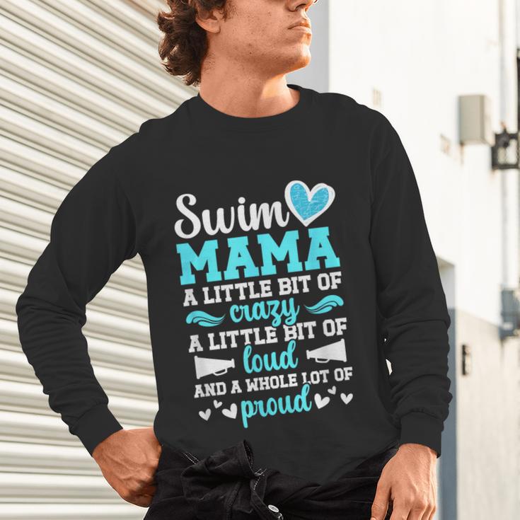 Swim Mama Proud Swimming Mom Of A Swimmer Mother Swim Mom Unisex Long Sleeve T-Shirt
