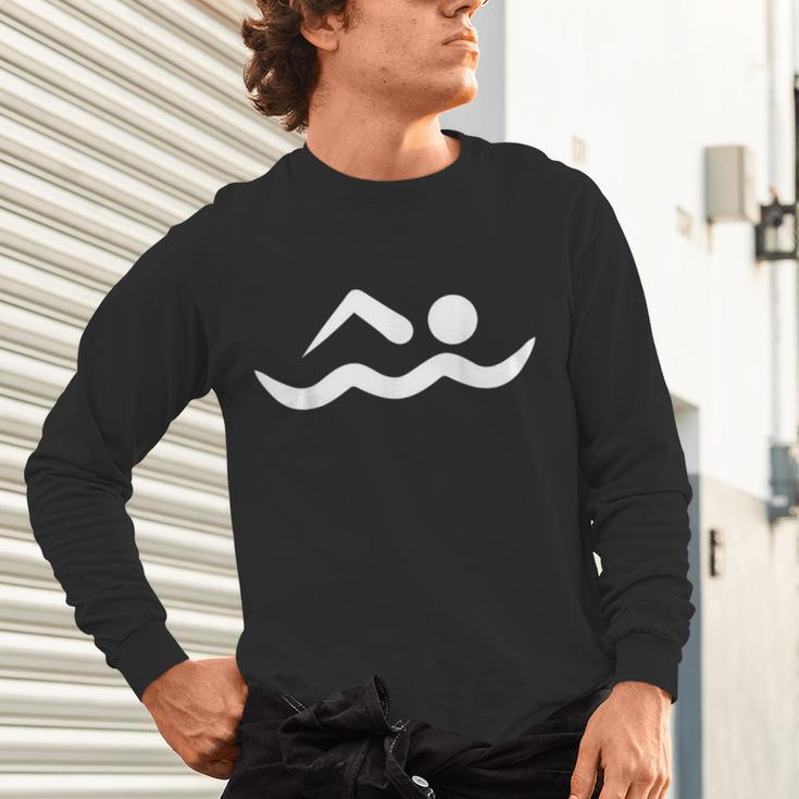 Swimming Icon Unisex Long Sleeve T-Shirt