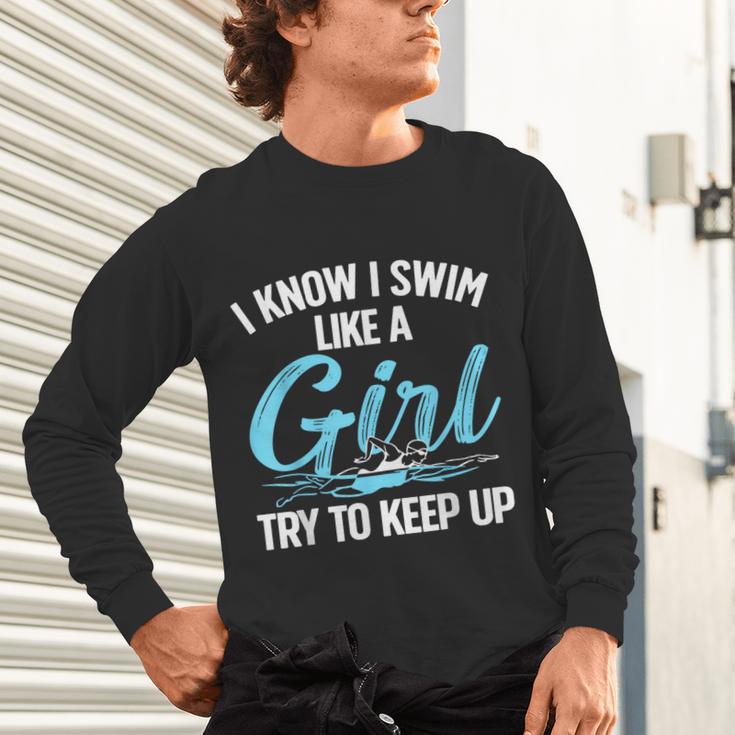 Swimming For Men Women Kids Swimmer Swim Lovers Unisex Long Sleeve T-Shirt Swimming For Men Women Kids Swimmer Swim Lovers Unisex Long Sleeve T-Shirt