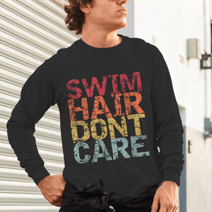 Swimming Pool Diving Sport Swimmer Swim Hair Dont Care Unisex Long Sleeve T-Shirt Swimming Pool Diving Sport Swimmer Swim Hair Dont Care Unisex Long Sleeve T-Shirt