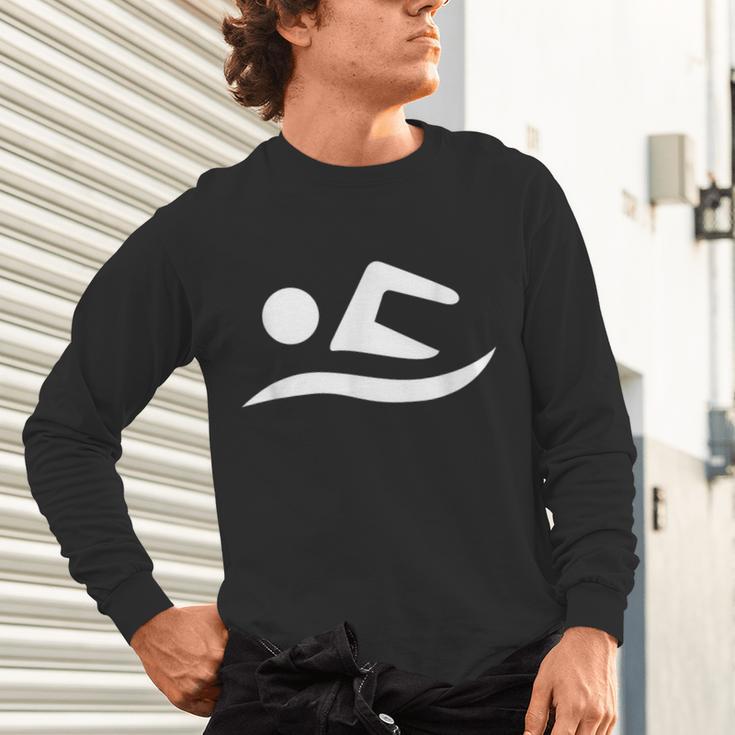 Swimming Silhouette Logo Unisex Long Sleeve T-Shirt